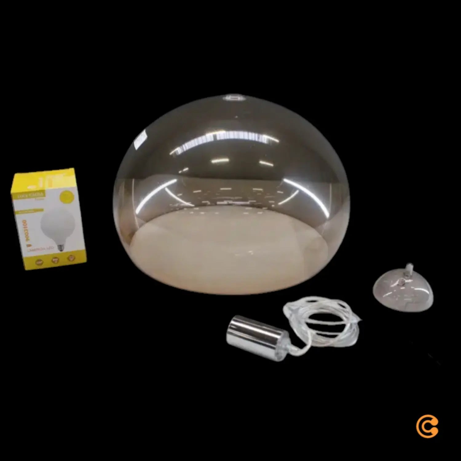 B-Ware Kartell Fl/Y Hängeleuchte ø52cm Braun Hängelampe Lampe Leuchte Deckenlampe E27