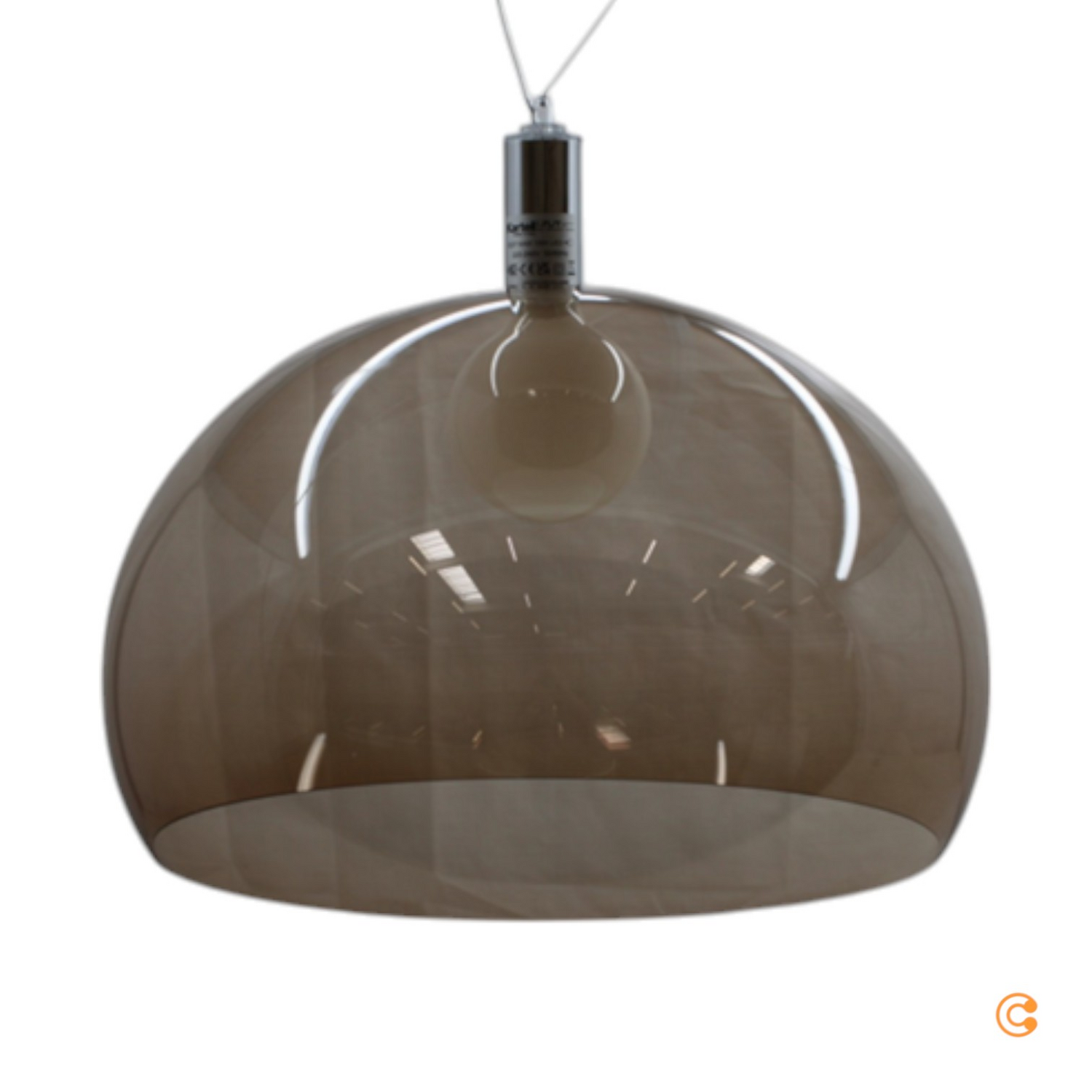 B-Ware Kartell Fl/Y Hängeleuchte ø52cm Braun Hängelampe Lampe Leuchte Deckenlampe E27