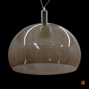 B-Ware Kartell Fl/Y Hängeleuchte ø52cm Braun Hängelampe Lampe Leuchte Deckenlampe E27