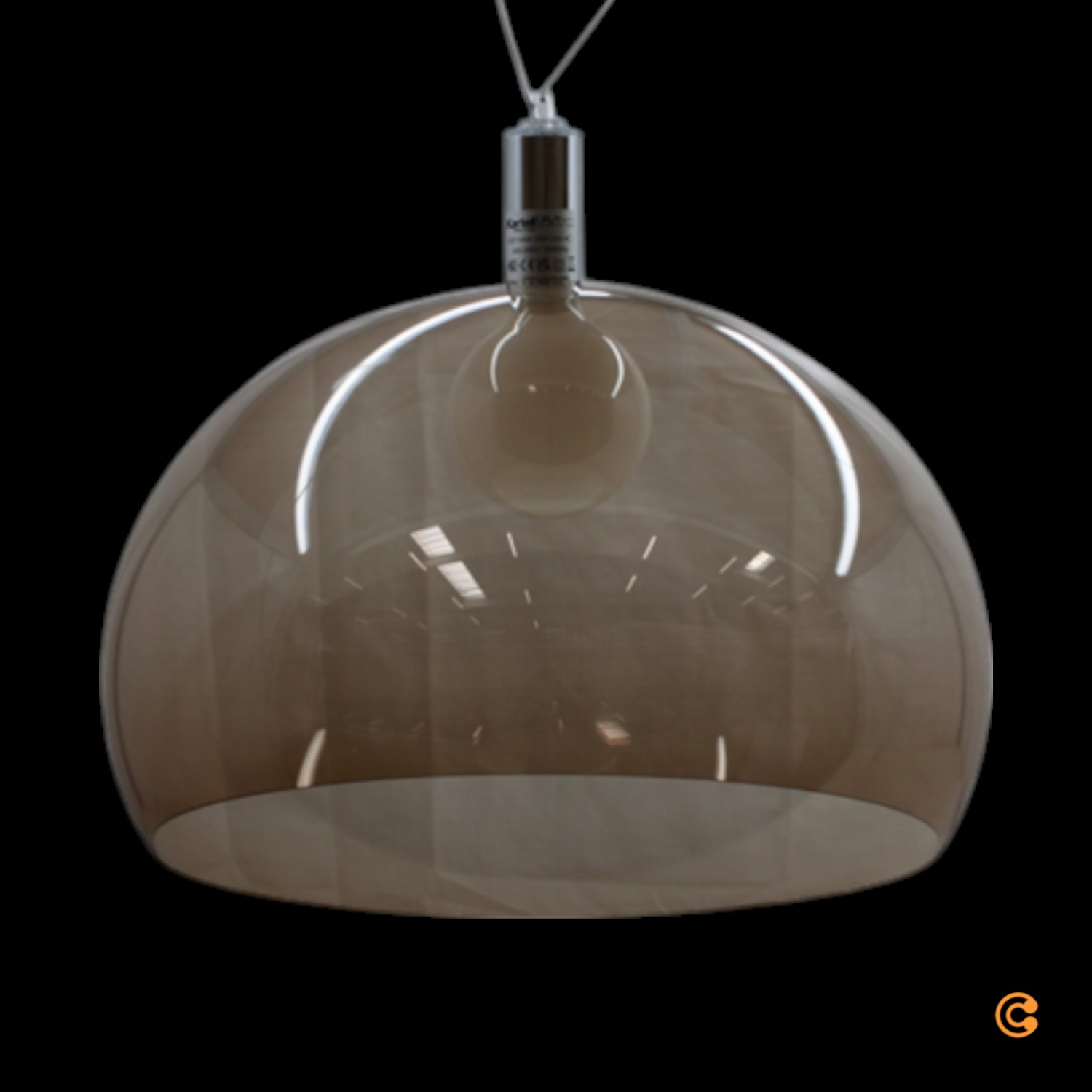 B-Ware Kartell Fl/Y Hängeleuchte ø52cm Braun Hängelampe Lampe Leuchte Deckenlampe E987 - 8058967332933