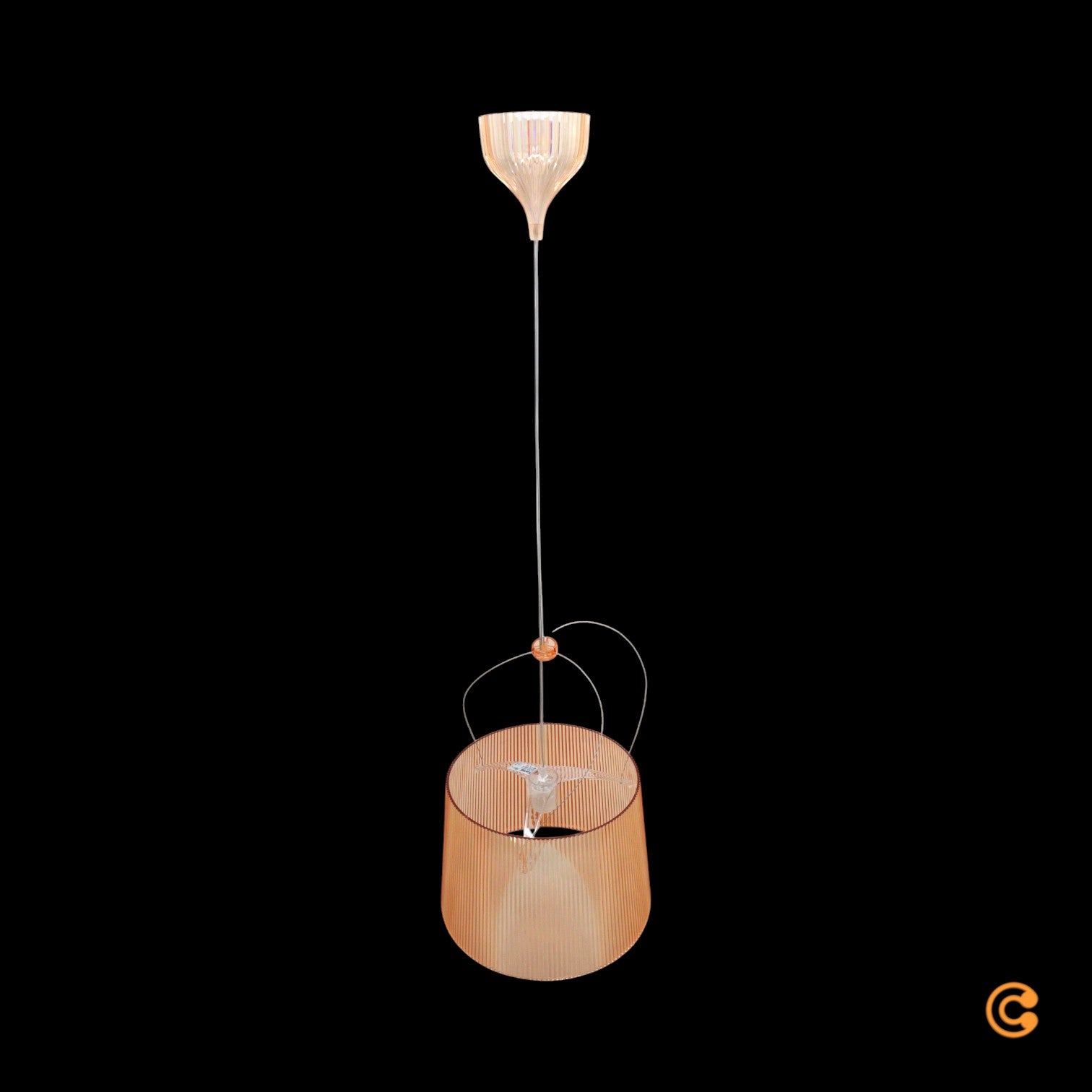 Kartell Pendelleuchte Hängeleuchte Lampe Gé rose Laviani Kunststoff E27 LED 37cm - 8058967309164