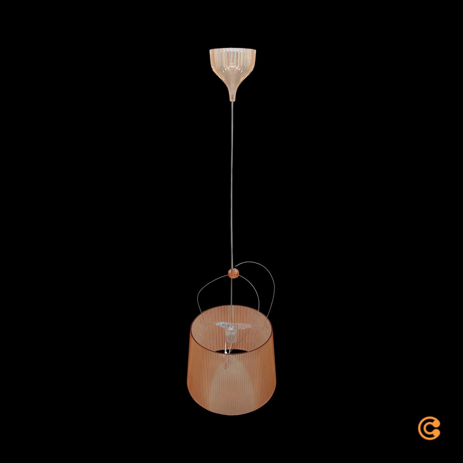 Kartell Pendelleuchte Hängeleuchte Lampe Gé rose Laviani Kunststoff E27 LED 37cm - 8058967309164