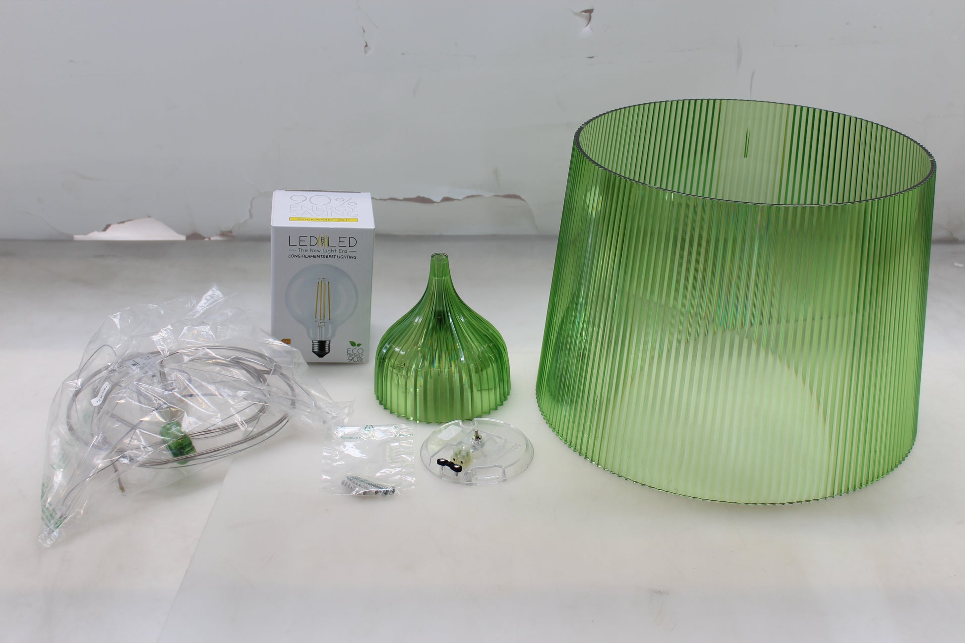 Kartell Gé LED-Hängeleuchte Deckenlampe Pendelleuchte Deko-Deckenlampe E27 grün - 8058967309225