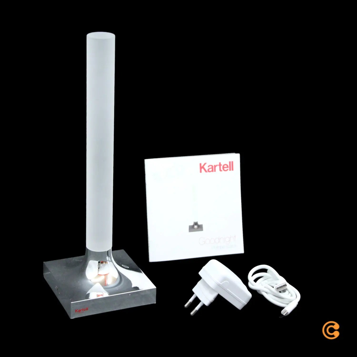 B-Ware Kartell Goodnight Led Akkuleuchte Tischlampe Verchromt Leuchte Akku - 8058967322880