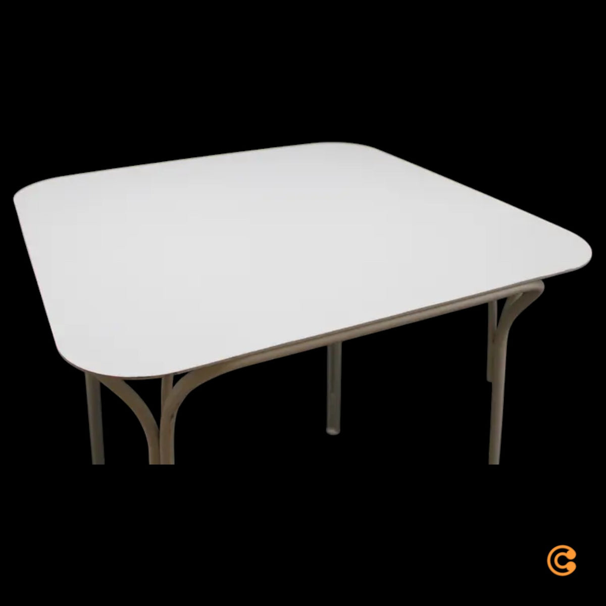 Kartell Gartentisch Hiray 70x70cm Outdoor Tisch weiß minimalistisch Stahl - 8058967348873