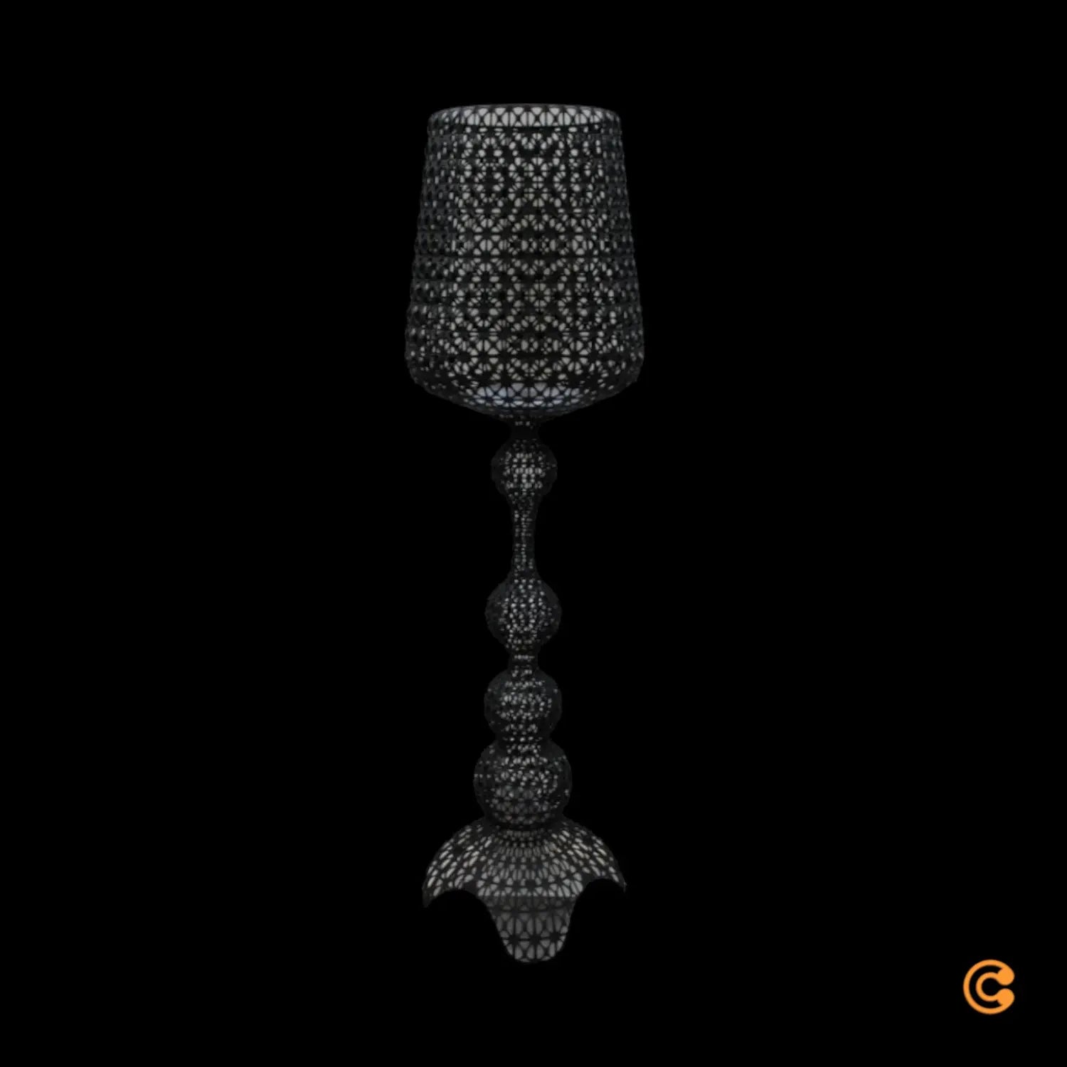 C-Ware Kartell Kabuki Led Stehlampe Stehlampe Standleuchte Schwarz Siehe Text/Foto - 8058967233506