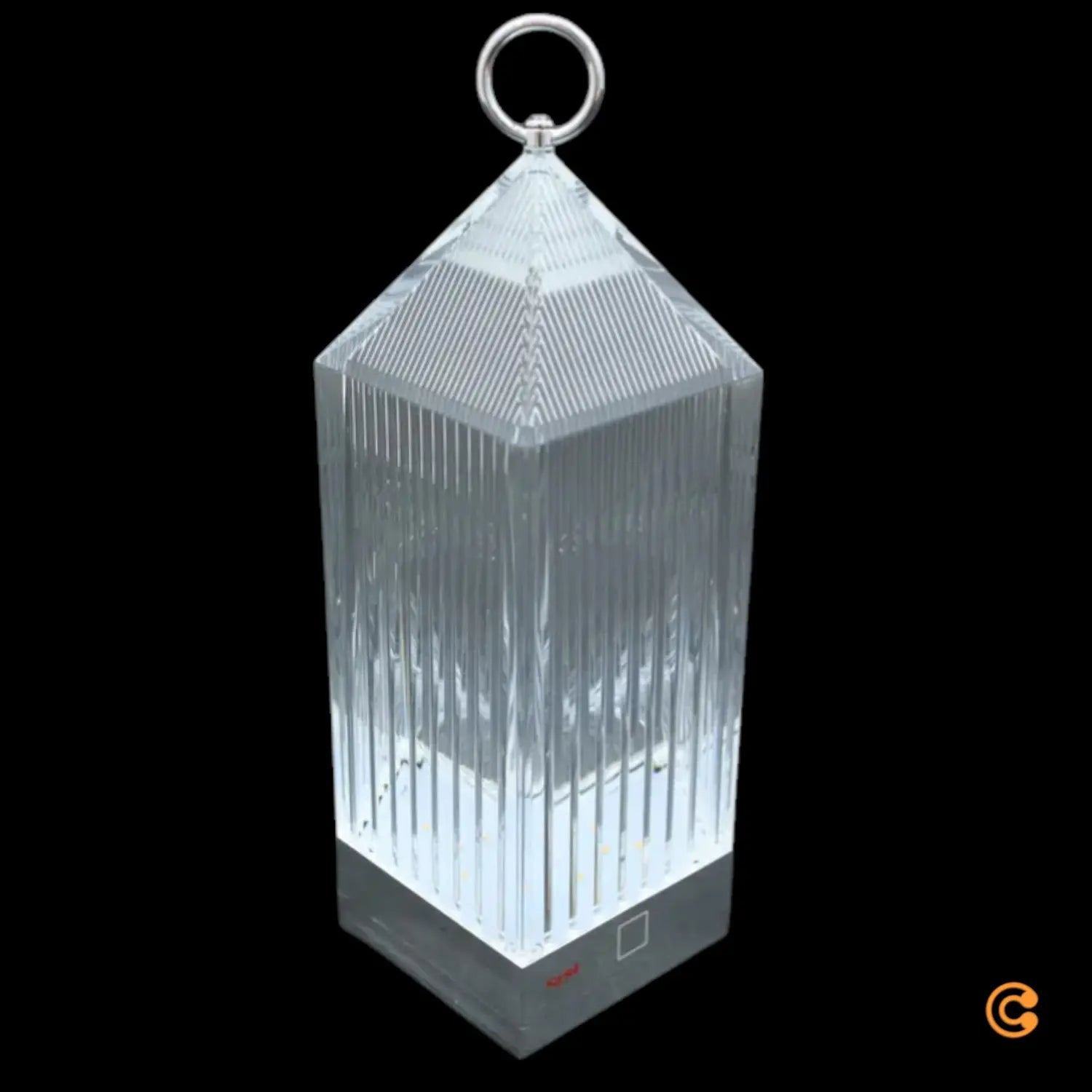 B-Ware Kartell Tischlampe Laterne Led Kristall Transparent Outdoor Lampe Akku Designer - 8058967267877