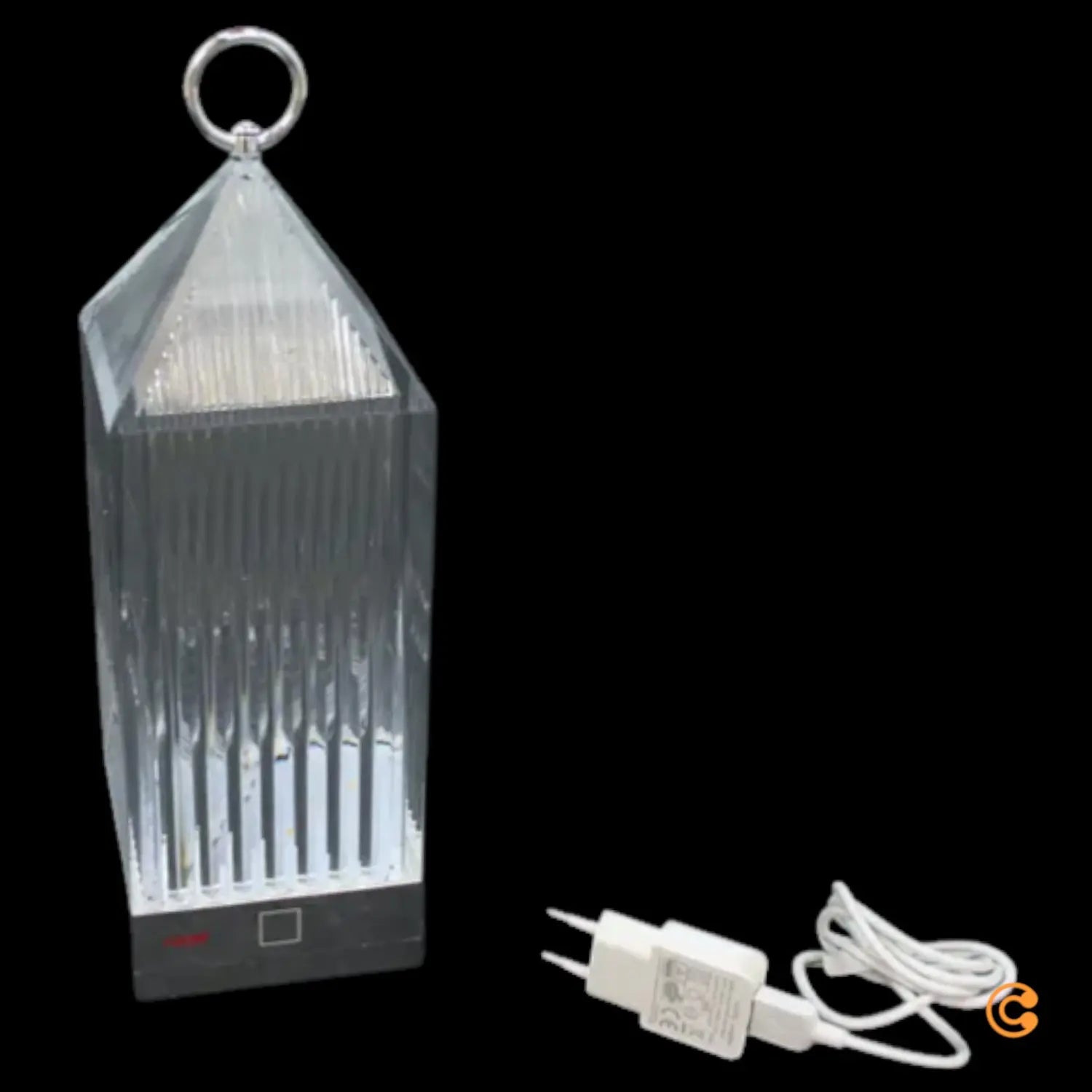 B-Ware Kartell Tischlampe Laterne Led Kristall Transparent Outdoor Lampe Akku Designer - 8058967267877