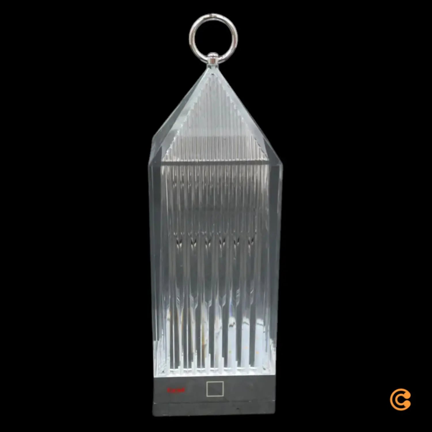 B-Ware Kartell Tischlampe Laterne Led Kristall Transparent Outdoor Lampe Akku Designer - 8058967267877