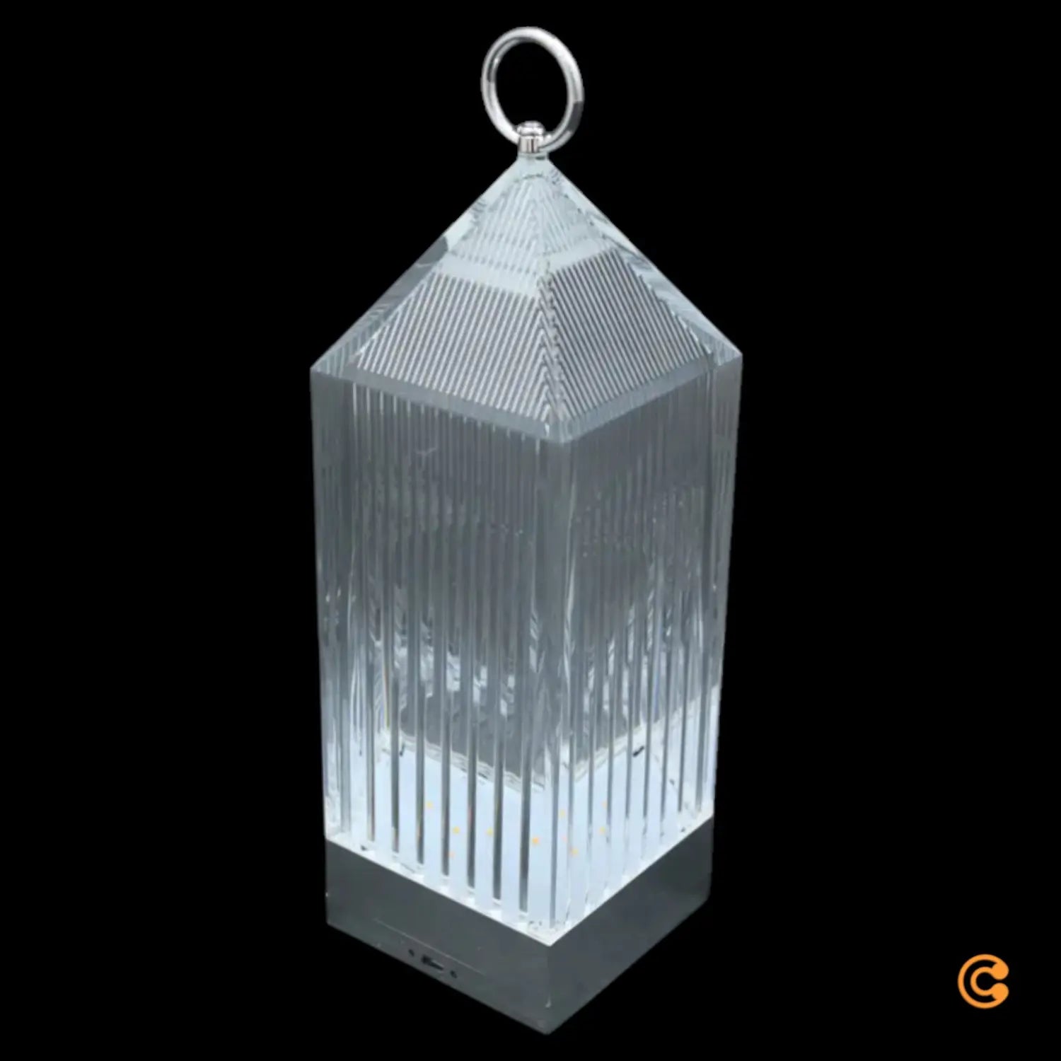 B-Ware Kartell Tischlampe Laterne Led Kristall Transparent Outdoor Lampe Akku Designer - 8058967267877