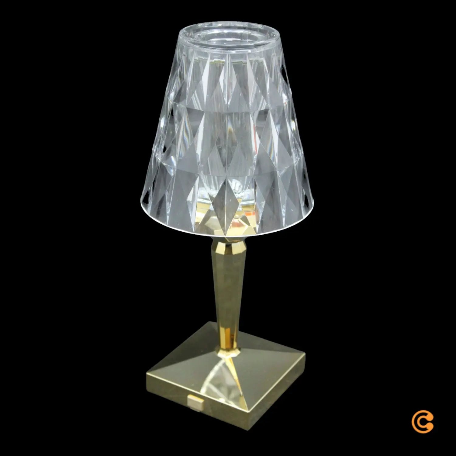 B-Ware Kartell Tischleuchte Tischlampe Led Akku Lampe Battery Leuchte Gold Transparent  - 8058967199666