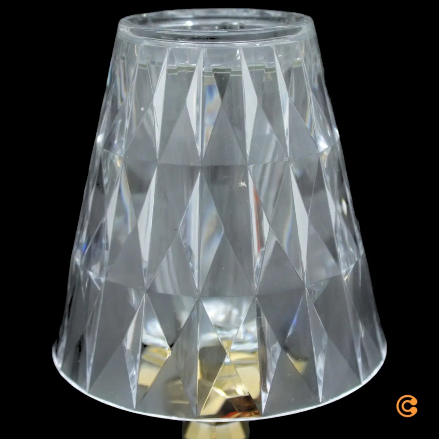 B-Ware Kartell Tischleuchte Tischlampe Led Akku Lampe Battery Leuchte Gold Transparent  - 8058967199666