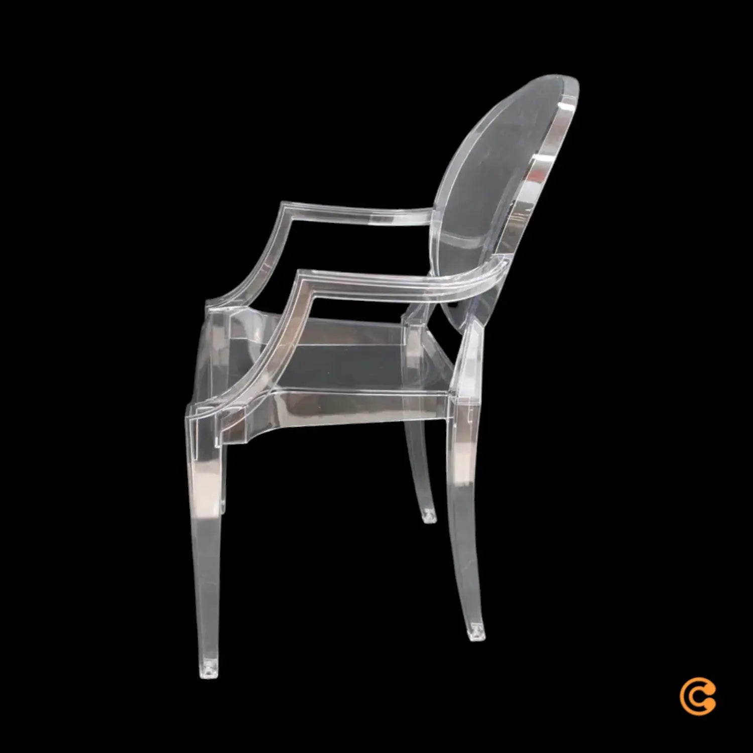 B-Ware Kartell Stuhl Kunststoffstuhl Sitzgelegenheit Louis Ghost Glasklar Transparent  - 8034105780163