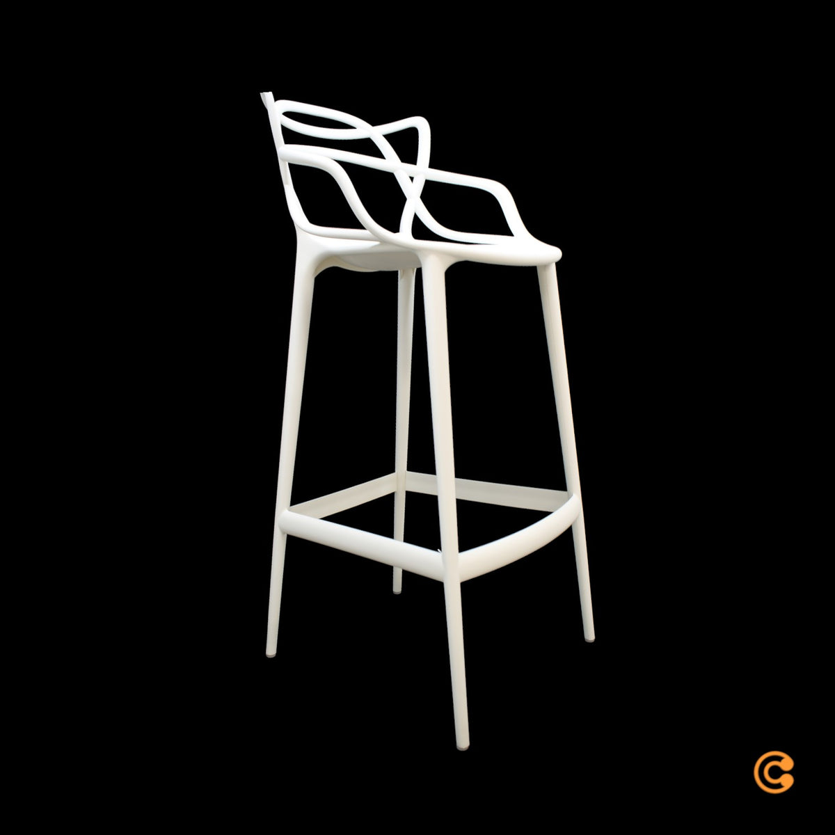 Kartell Masters Barhocker Tresenstuhl Hocker Stuhl Barstuhl  75cm weiß - 8058967184624