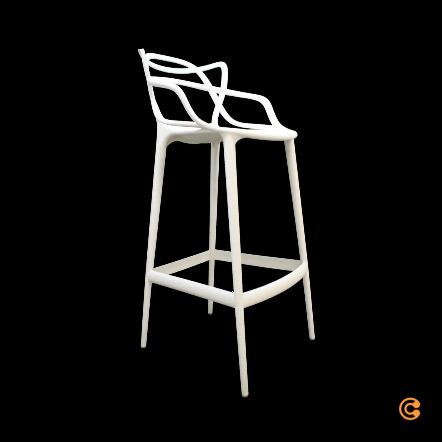 B-Ware Kartell Masters Barhocker Tresenstuhl Hocker Stuhl Barstuhl  75cm Weiß