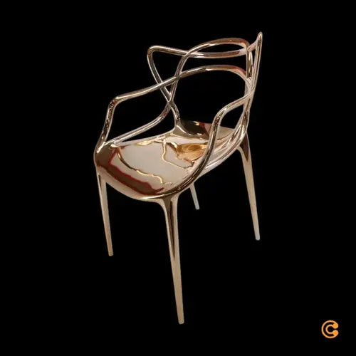 Kartell Masters Metallic Armlehnstuhl Stuhl Esszimmerstuhl Gold SIEHE TEXT/FOTO - 8058967198331