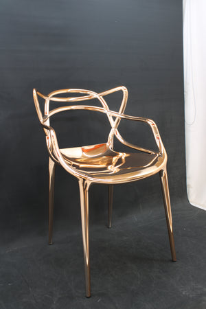 B-Ware Kartell Masters Metallic Armlehnstuhl Stuhl Esszimmerstuhl Gold SIEHE TEXT/FOTO