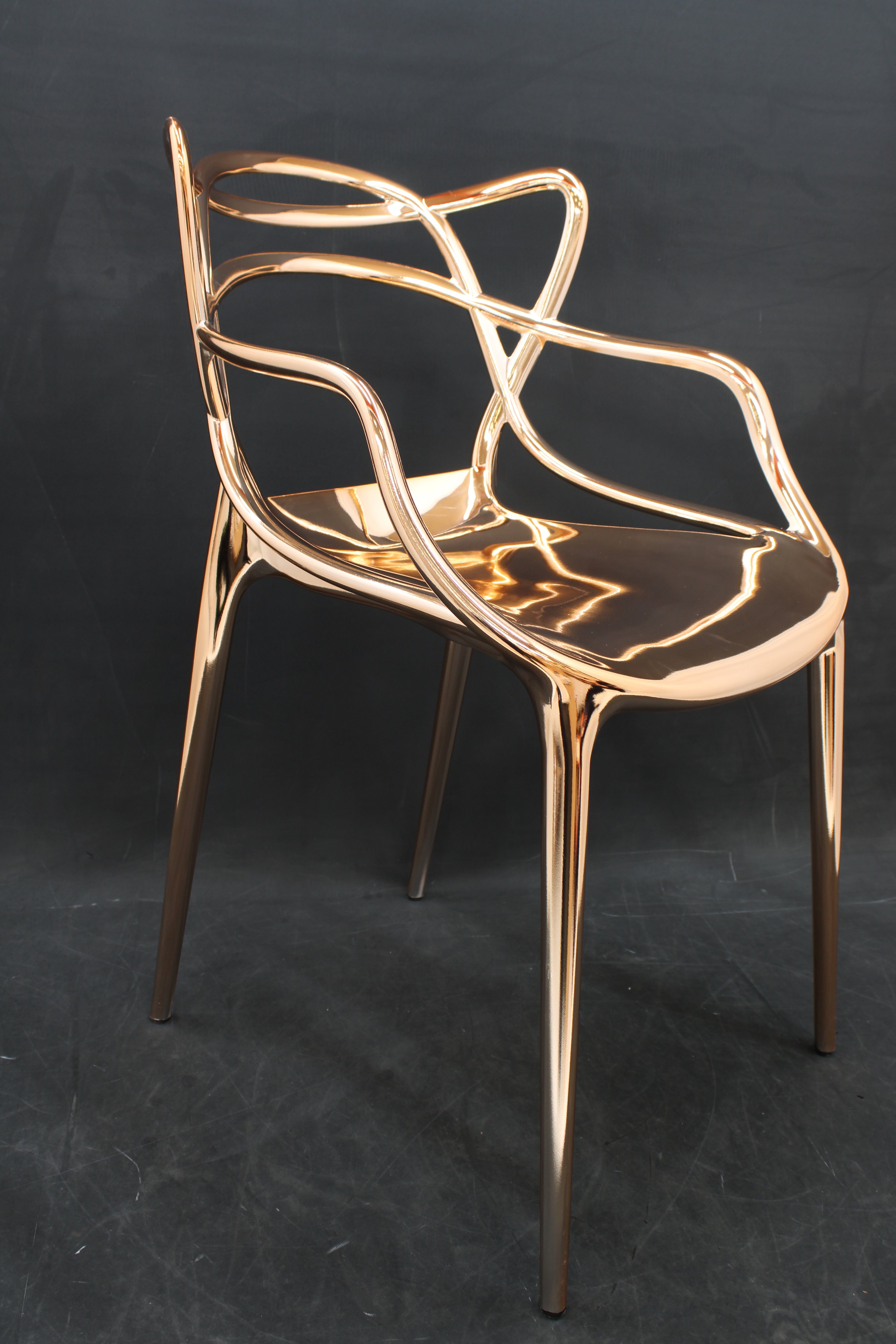 Kartell Masters Metallic Armlehnstuhl Stuhl Esszimmerstuhl Gold SIEHE TEXT/FOTO - 8058967198331