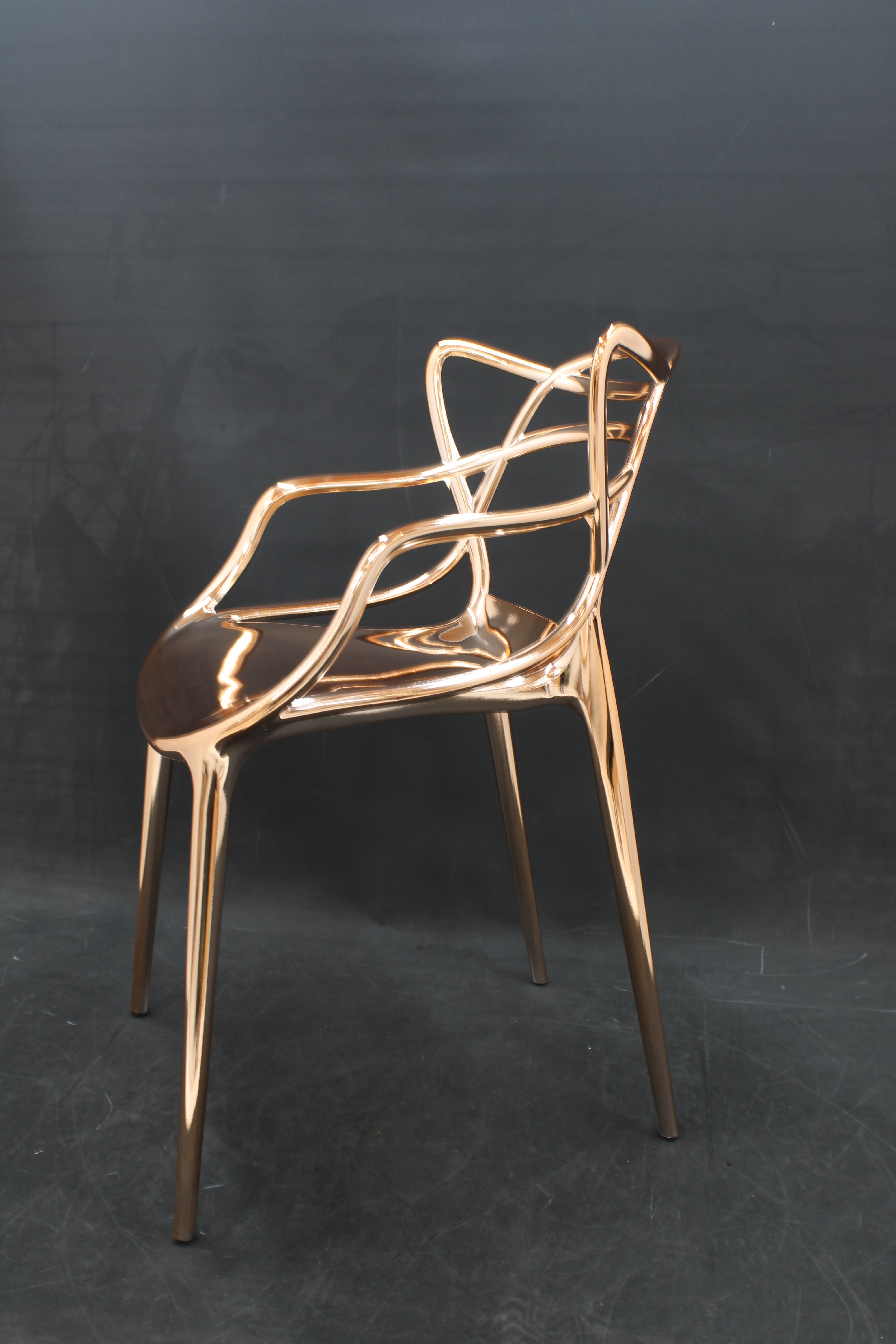Kartell Masters Metallic Armlehnstuhl Stuhl Esszimmerstuhl Gold SIEHE TEXT/FOTO - 8058967198331