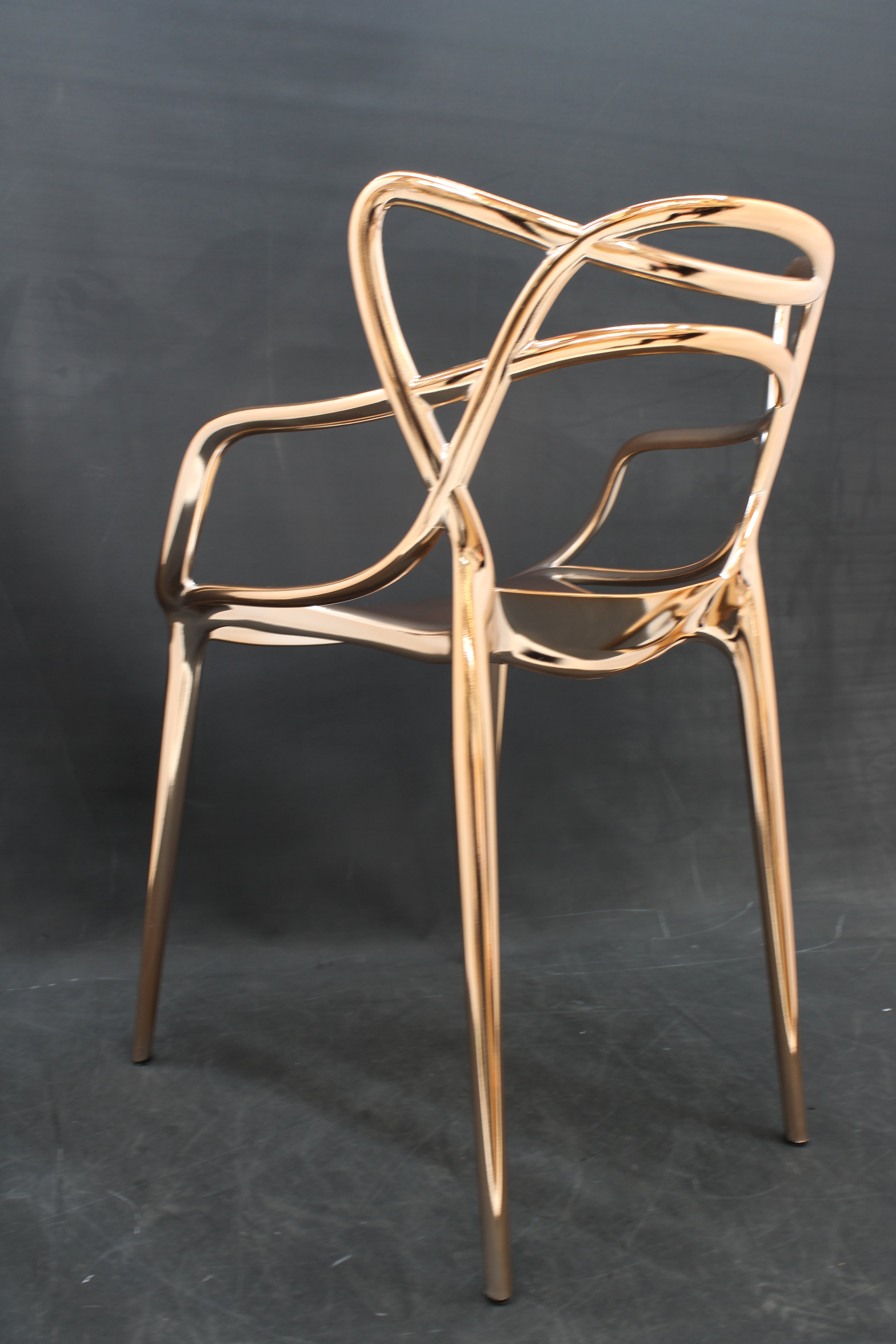 Kartell Masters Metallic Armlehnstuhl Stuhl Esszimmerstuhl Gold SIEHE TEXT/FOTO - 8058967198331