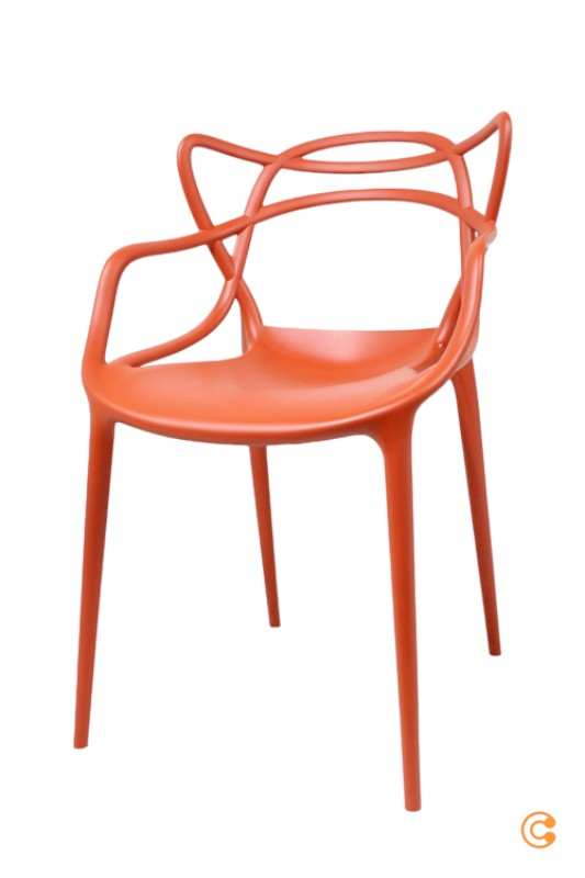 B-Ware Kartell Masters Armlehnstuhl Gartenstuhl Stuhl Lehnstuhl Rostrot 53.5x83x55cm - 8058967070675