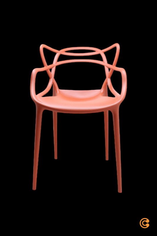 Kartell Masters Armlehnstuhl Gartenstuhl Stuhl Lehnstuhl rostrot 53.5x83x55cm - 8058967070675