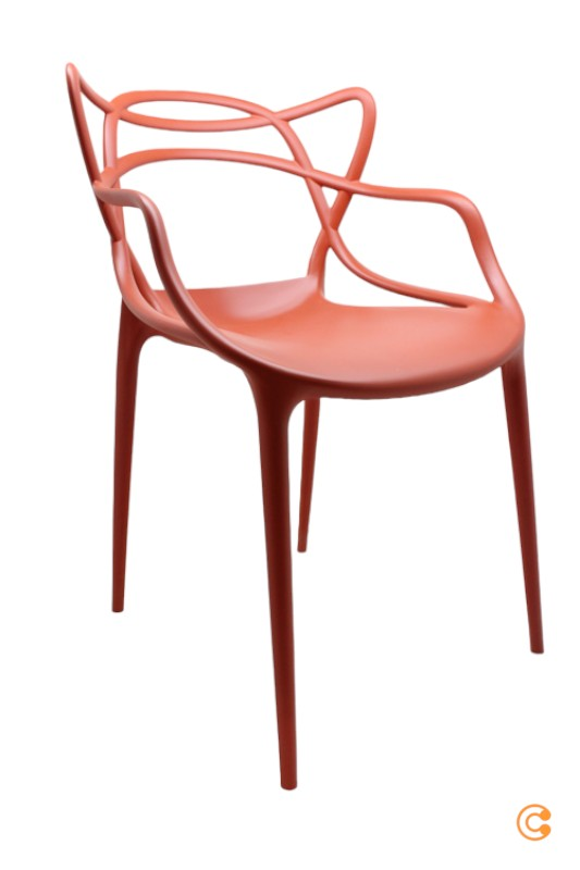 B-Ware Kartell Masters Armlehnstuhl Gartenstuhl Stuhl Lehnstuhl Rostrot 53.5x83x55cm - 8058967070675