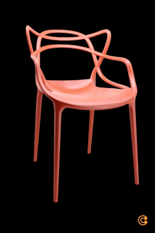 Kartell Masters Armlehnstuhl Gartenstuhl Stuhl Lehnstuhl rostrot 53.5x83x55cm - 8058967070675