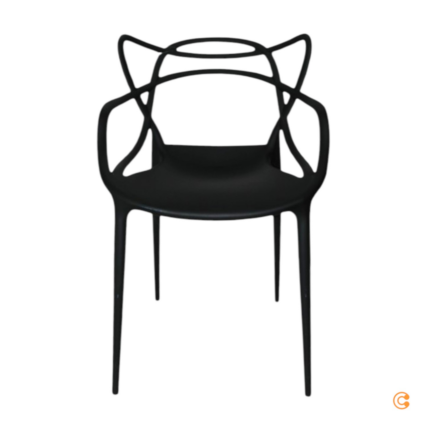 Kartell Masters Stuhl Esszimmerstuhl Küchenstuhl Gartenstuhl Balkonstuhl Schwarz B-Ware - 8034105783881