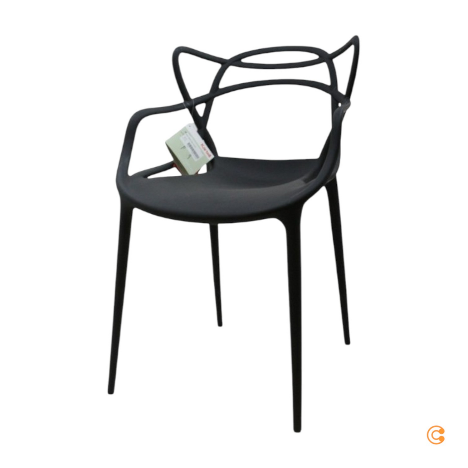 Kartell Masters Stuhl Esszimmerstuhl Küchenstuhl Gartenstuhl Balkonstuhl Schwarz B-Ware - 8034105783881