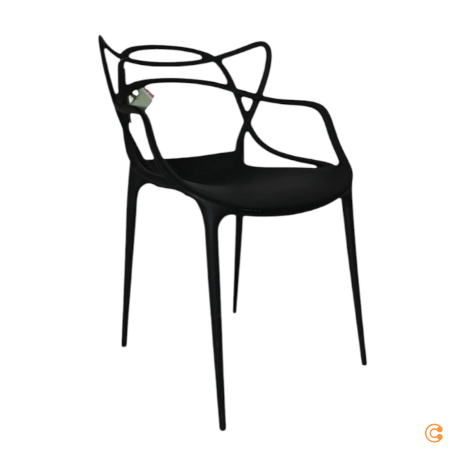 Kartell Masters Stuhl Esszimmerstuhl Küchenstuhl Gartenstuhl Balkonstuhl Schwarz B-Ware - 8034105783881