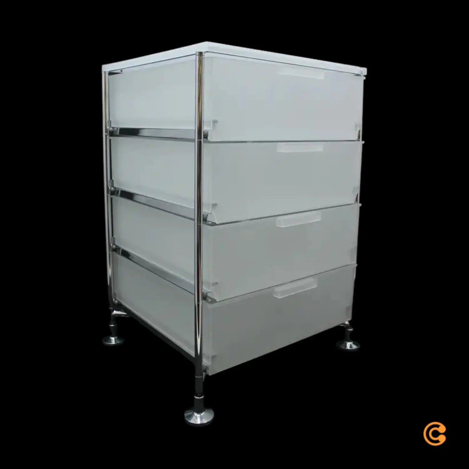 C-Ware Kartell Mobil 4 Schubladen Rollcontainer Aufbewahrung Eis Weiß Siehe Text/Foto - 20241
