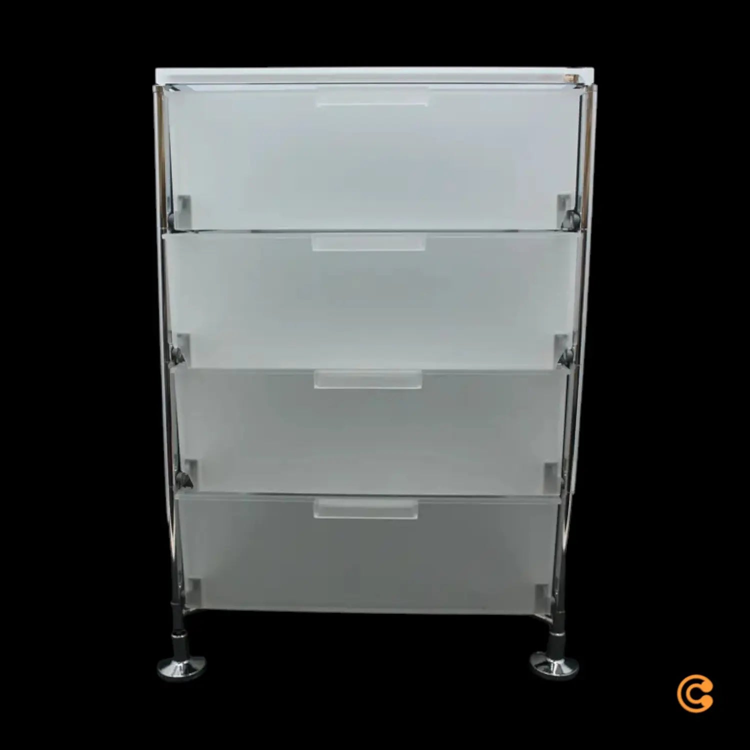 C-Ware Kartell Mobil 4 Schubladen Rollcontainer Aufbewahrung Eis Weiß Siehe Text/Foto - 20241