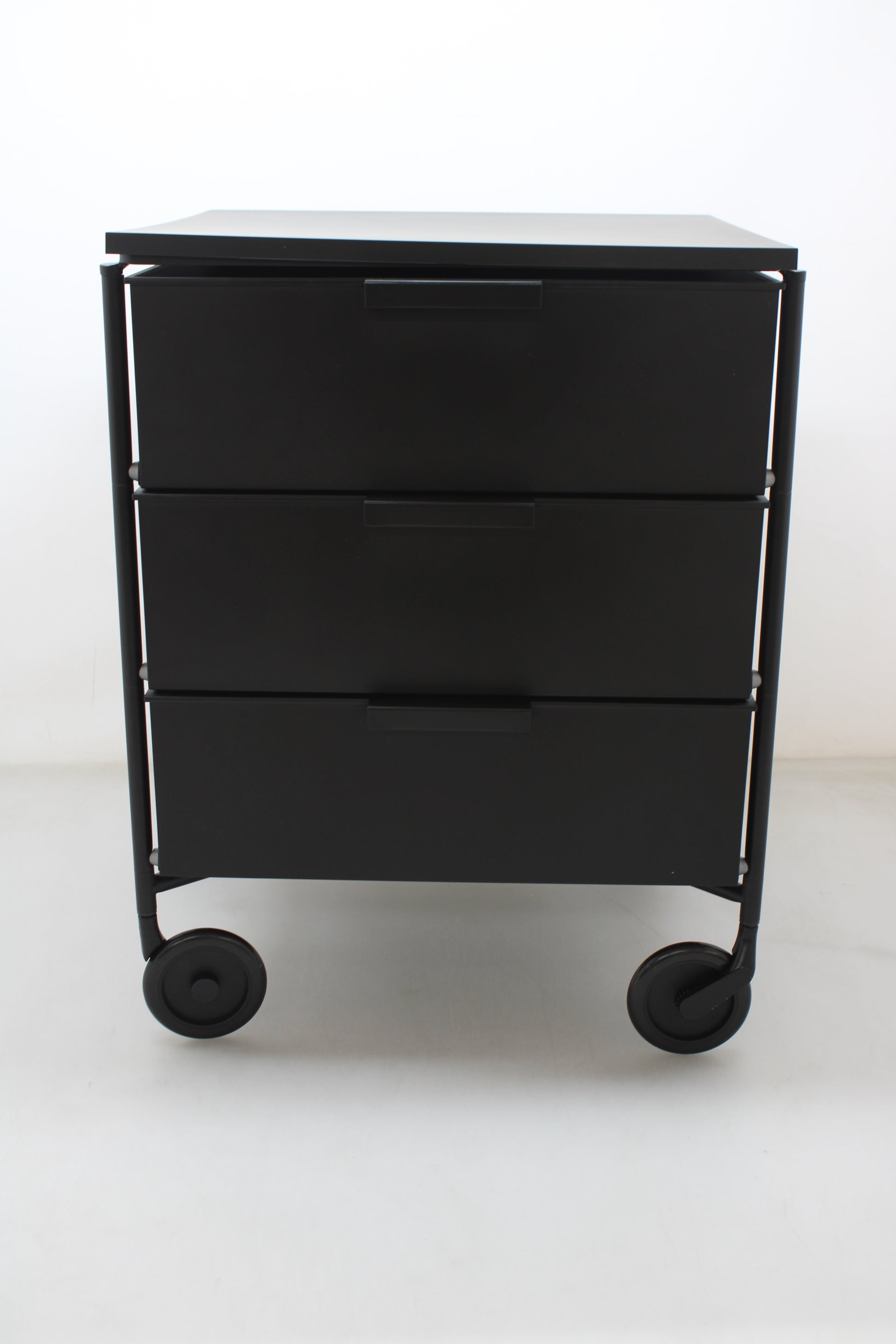 Kartell Mobil 3 Container Mobil Rollcontainer Regal 3 Schubladen Matt Schwarz - 8058967302639