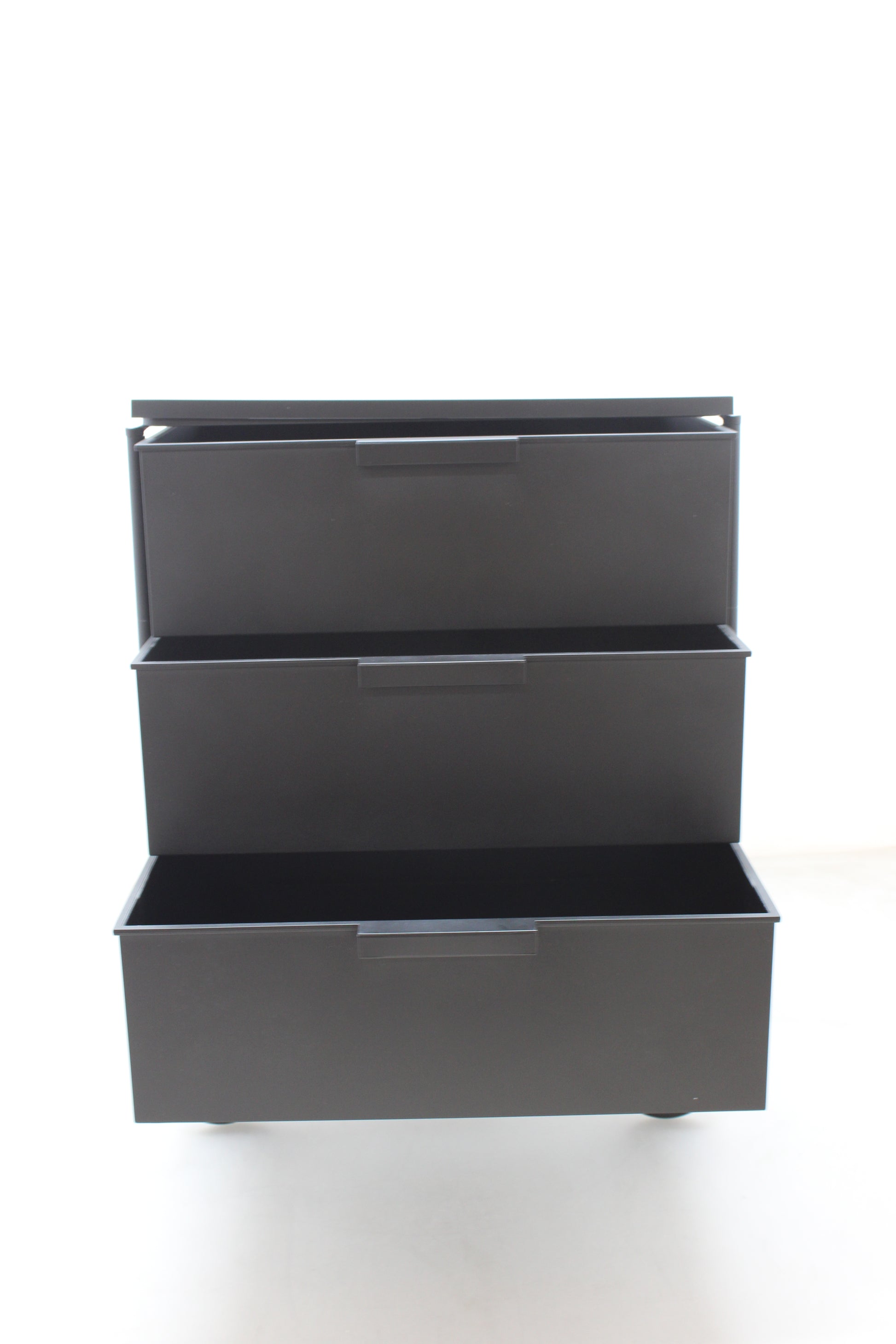 Kartell Mobil 3 Container Mobil Rollcontainer Regal 3 Schubladen Matt Schwarz - 8058967302639