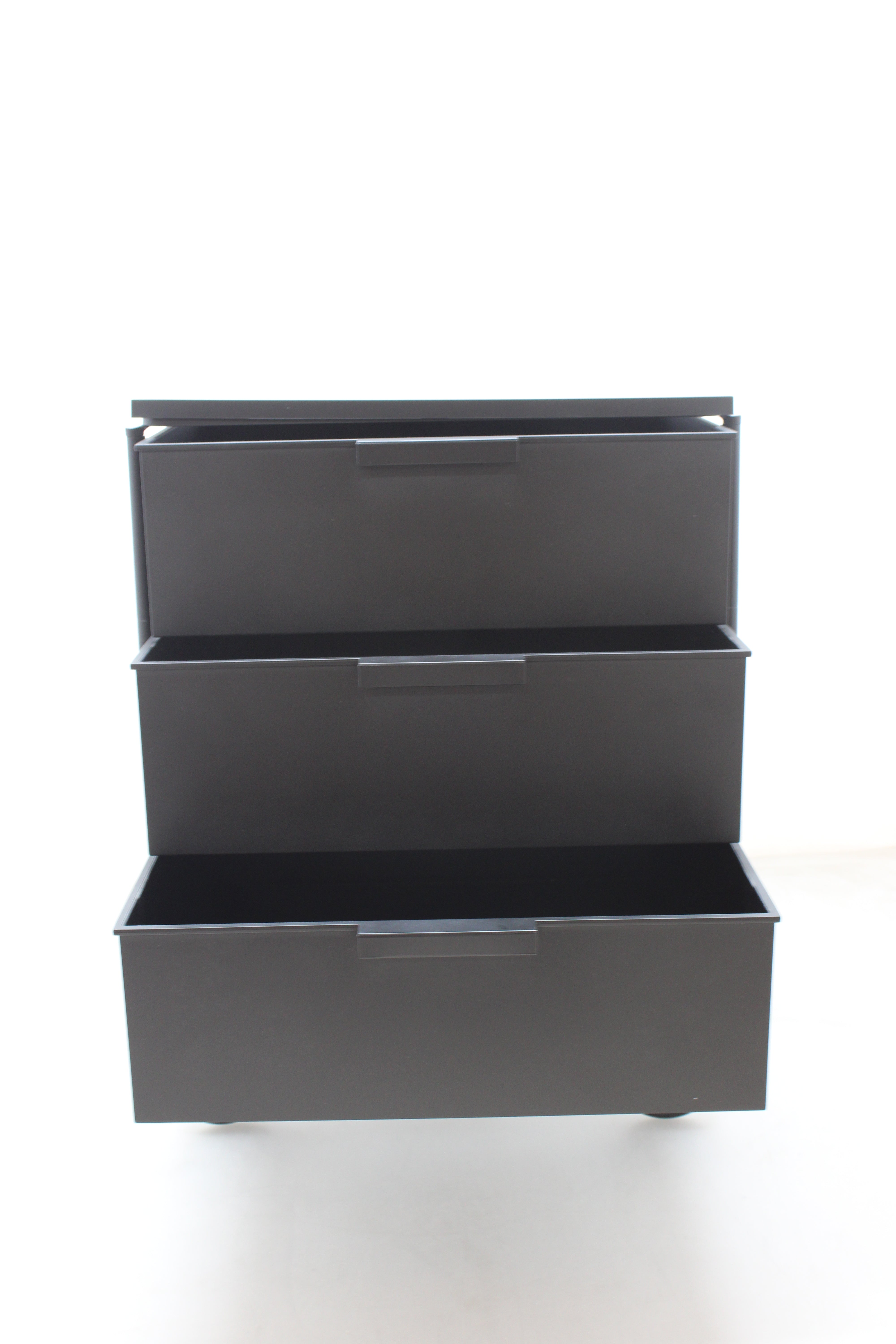 Kartell Mobil 3 Container Mobil Rollcontainer Regal 3 Schubladen Matt Schwarz - 8058967302639