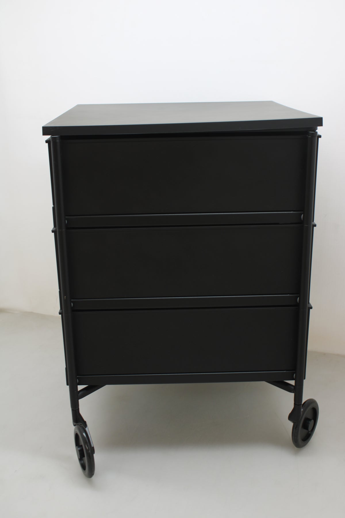 Kartell Mobil 3 Container Mobil Rollcontainer Regal 3 Schubladen Matt Schwarz - 8058967302639