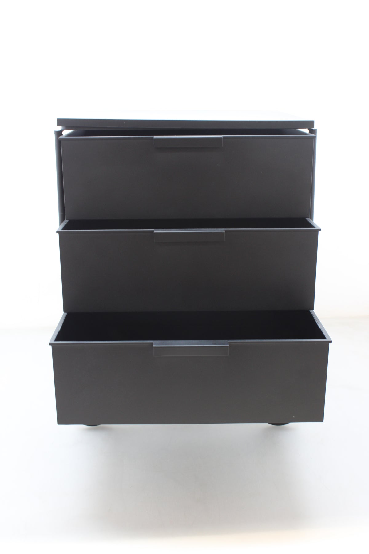 Kartell Mobil 3 Container Mobil Rollcontainer Regal 3 Schubladen Matt Schwarz - 8058967302639