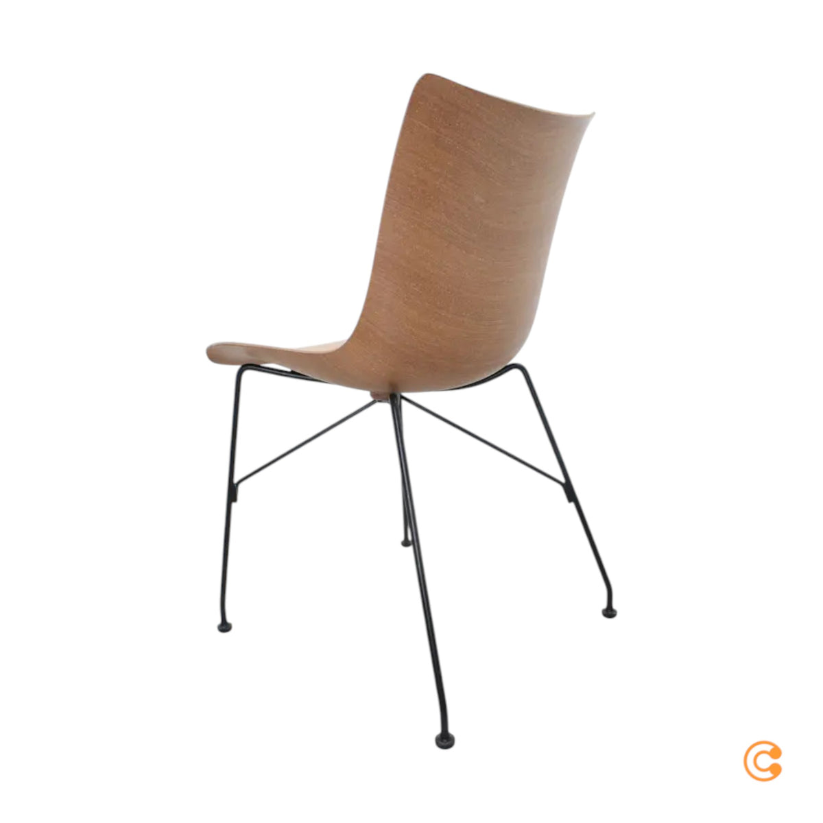 Kartell P/Wood Stuhl Sessel schwarz Buche dunkel Esszimmerstuhl Modernes Design - 8058967294835