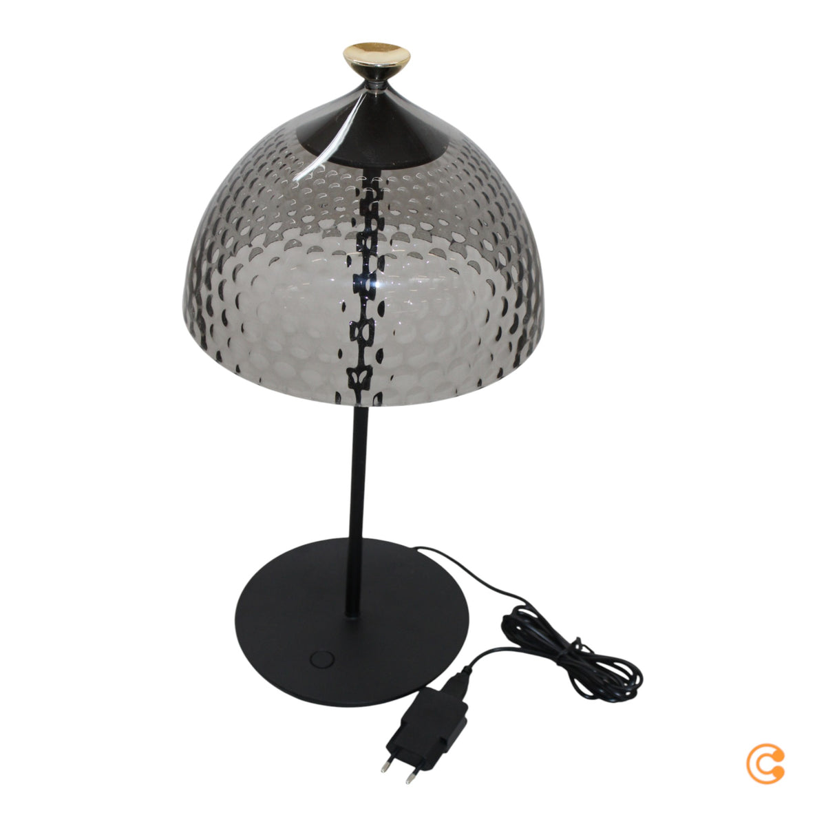 Kartell Pumo Tischleuchte Lampe LED rauchgrau schwarz Kompaktleuchte Wohnzimmer - 8058967362312