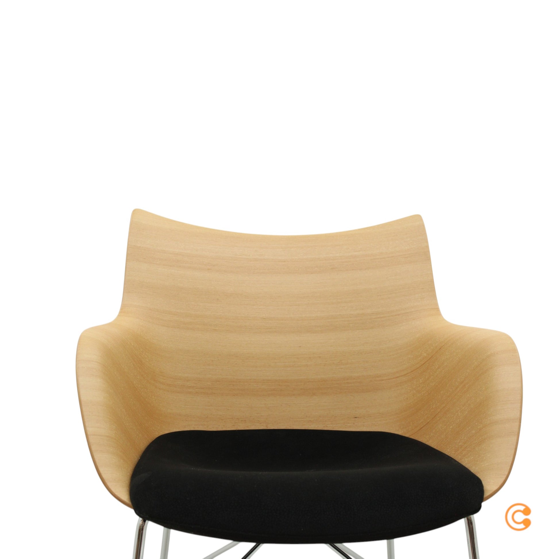 Kartell Q/Wood Stuhl mit Rollen Bürostuhl Schreibtischstuhl Drehstuhl Bürosessel - 8058967310429
