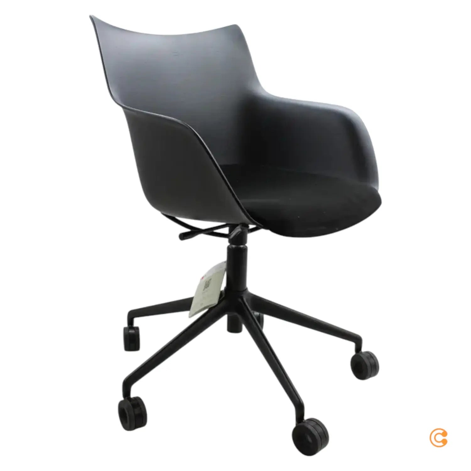 B-Ware Kartell Stuhl Drehstuhl Bürostuhl Q Wood Sitzpolster Schwarz Siehe Text/Foto - 8058967329940