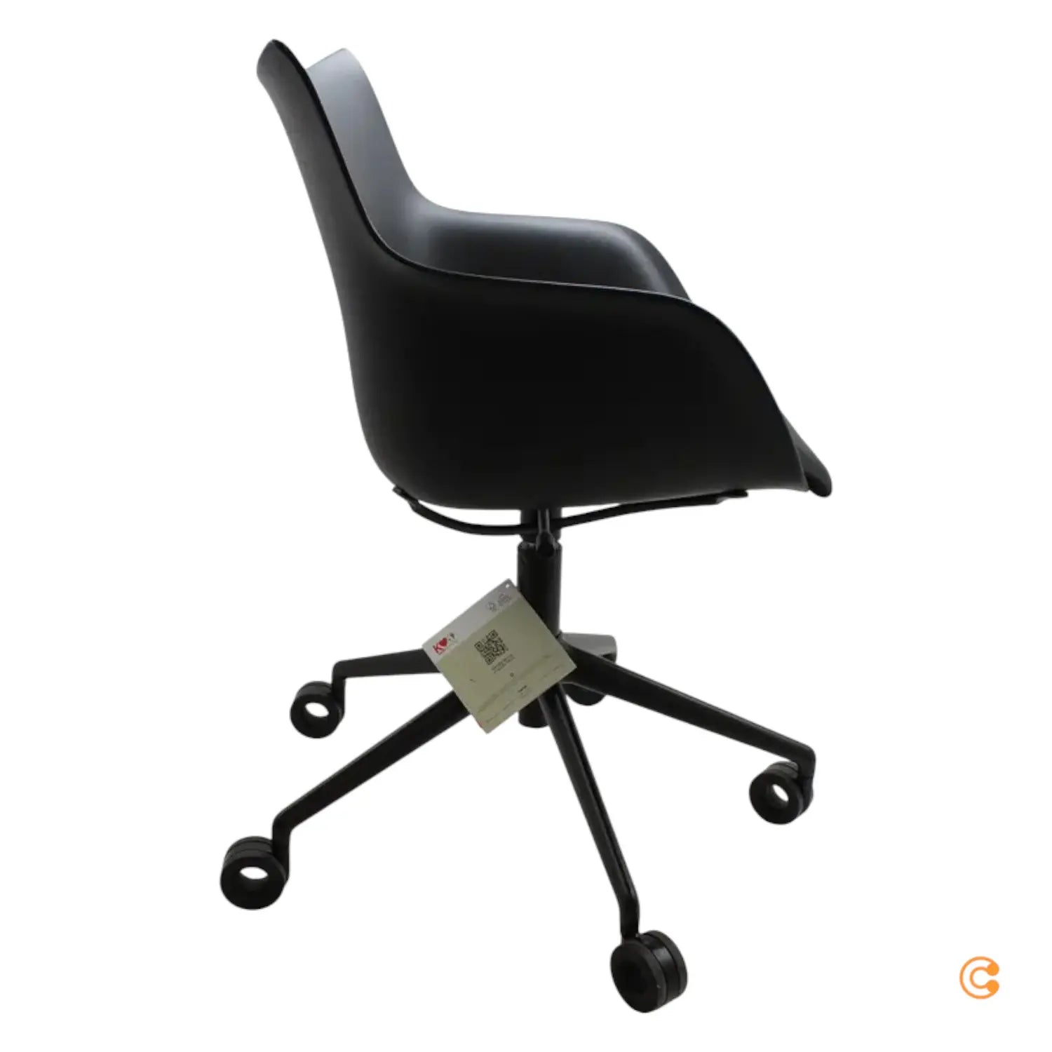 B-Ware Kartell Stuhl Drehstuhl Bürostuhl Q Wood Sitzpolster Schwarz Siehe Text/Foto - 8058967329940