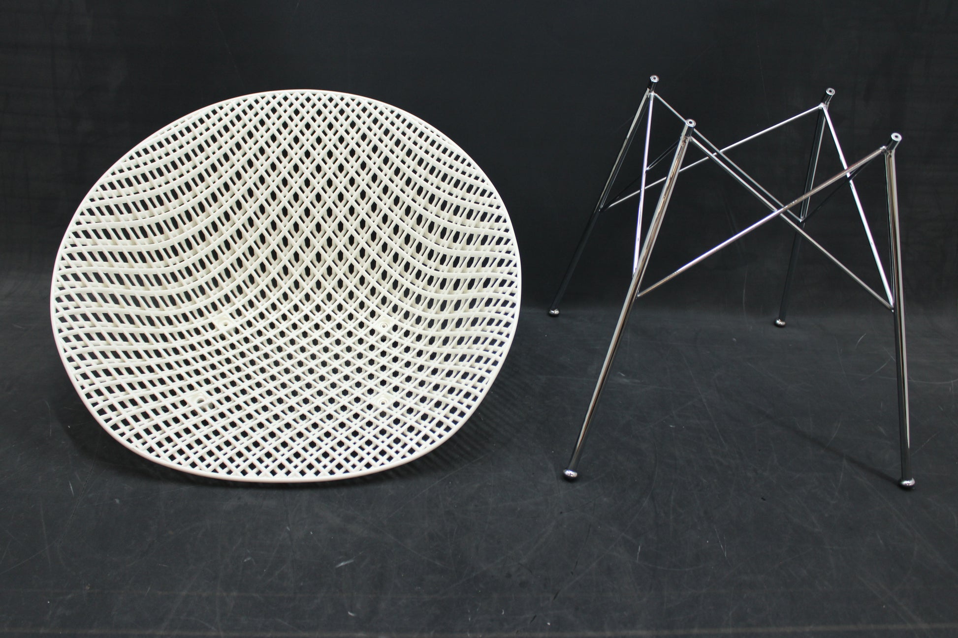 Kartell Smatrik Stuhl Esszimmerstuhl Küchenstuhl Designerstuhl verchromt weiß - 8058967285918