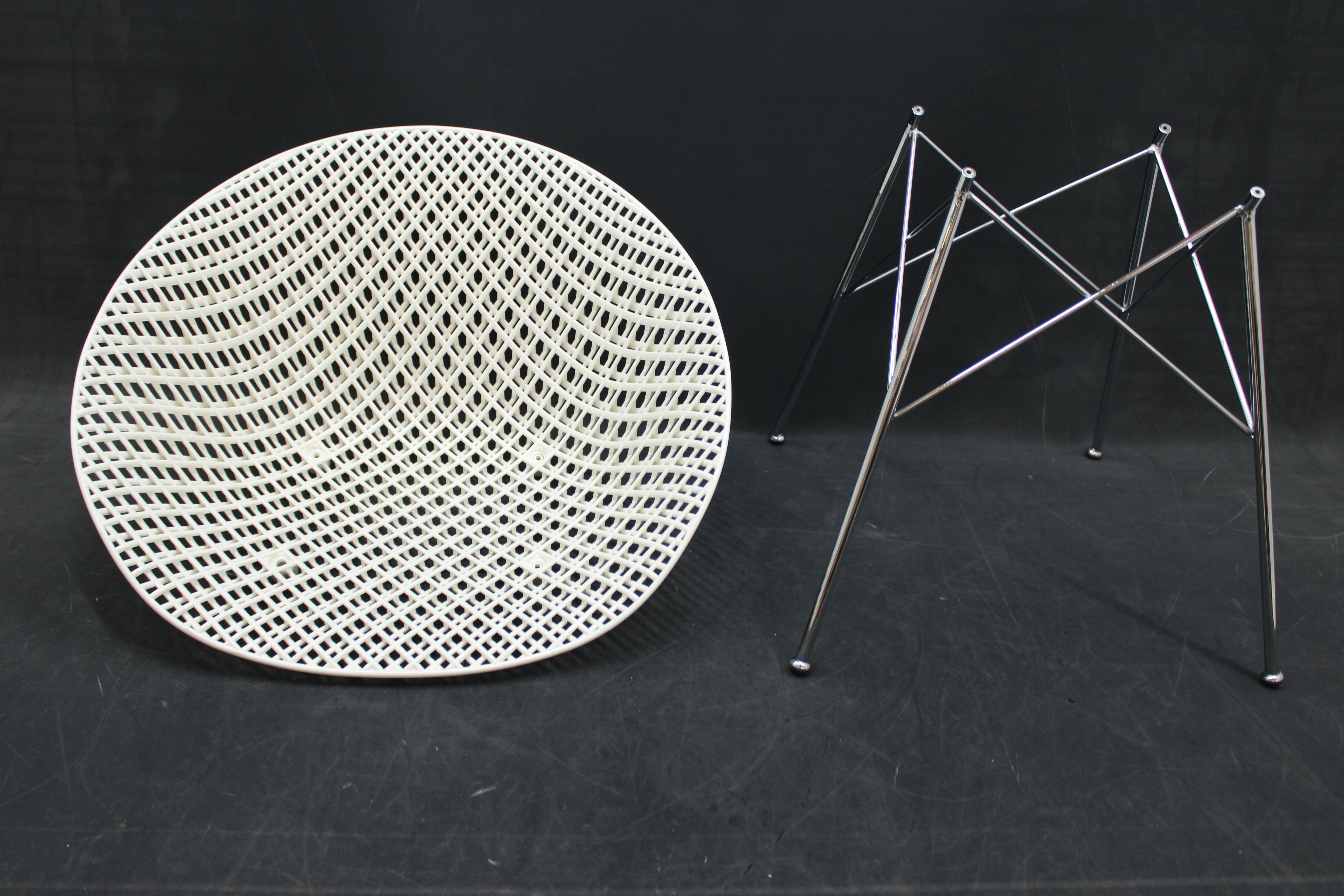 Kartell Smatrik Stuhl Esszimmerstuhl Küchenstuhl Designerstuhl verchromt weiß - 8058967285918