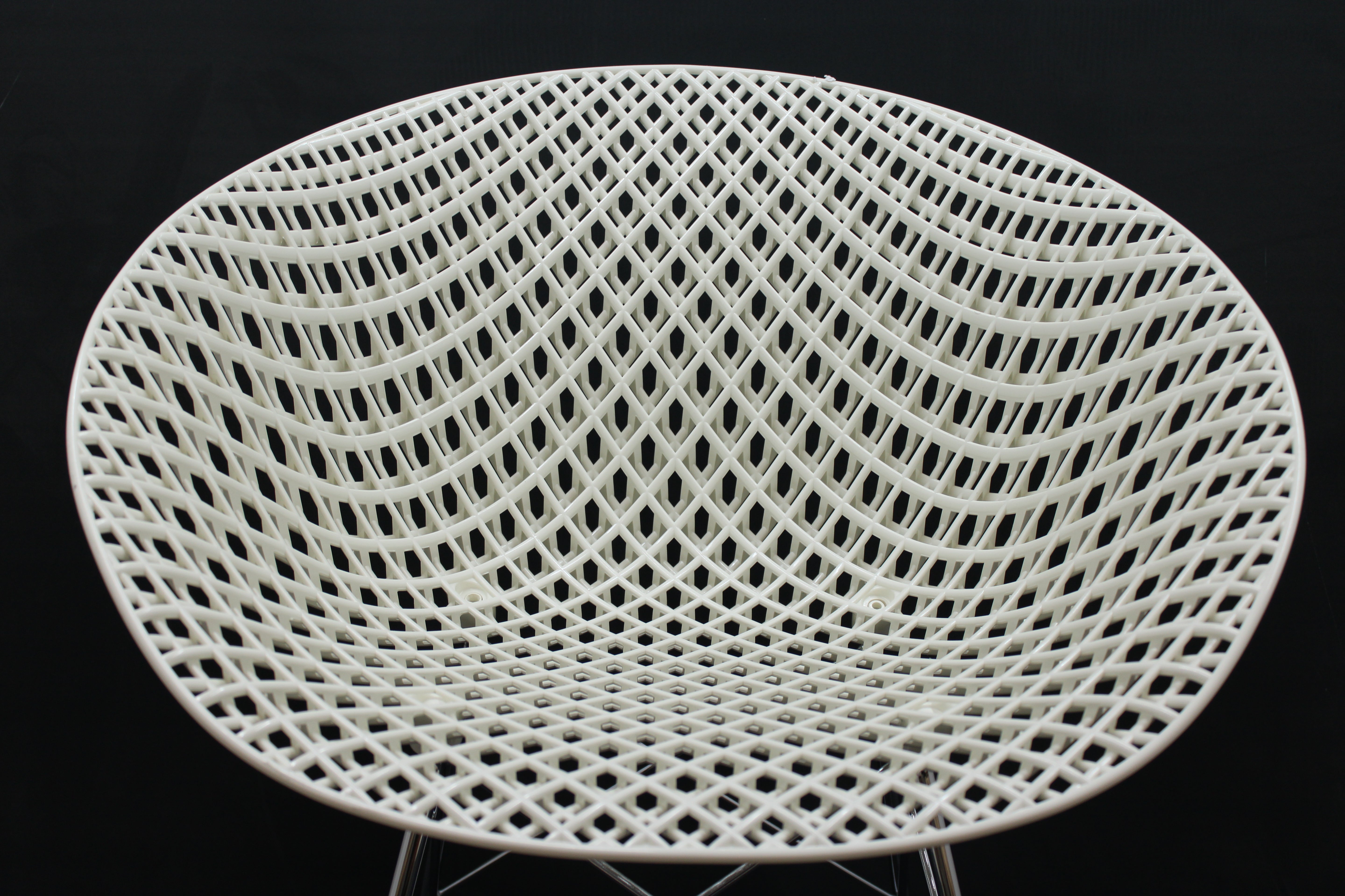Kartell Smatrik Stuhl Esszimmerstuhl Küchenstuhl Designerstuhl verchromt weiß - 8058967285918