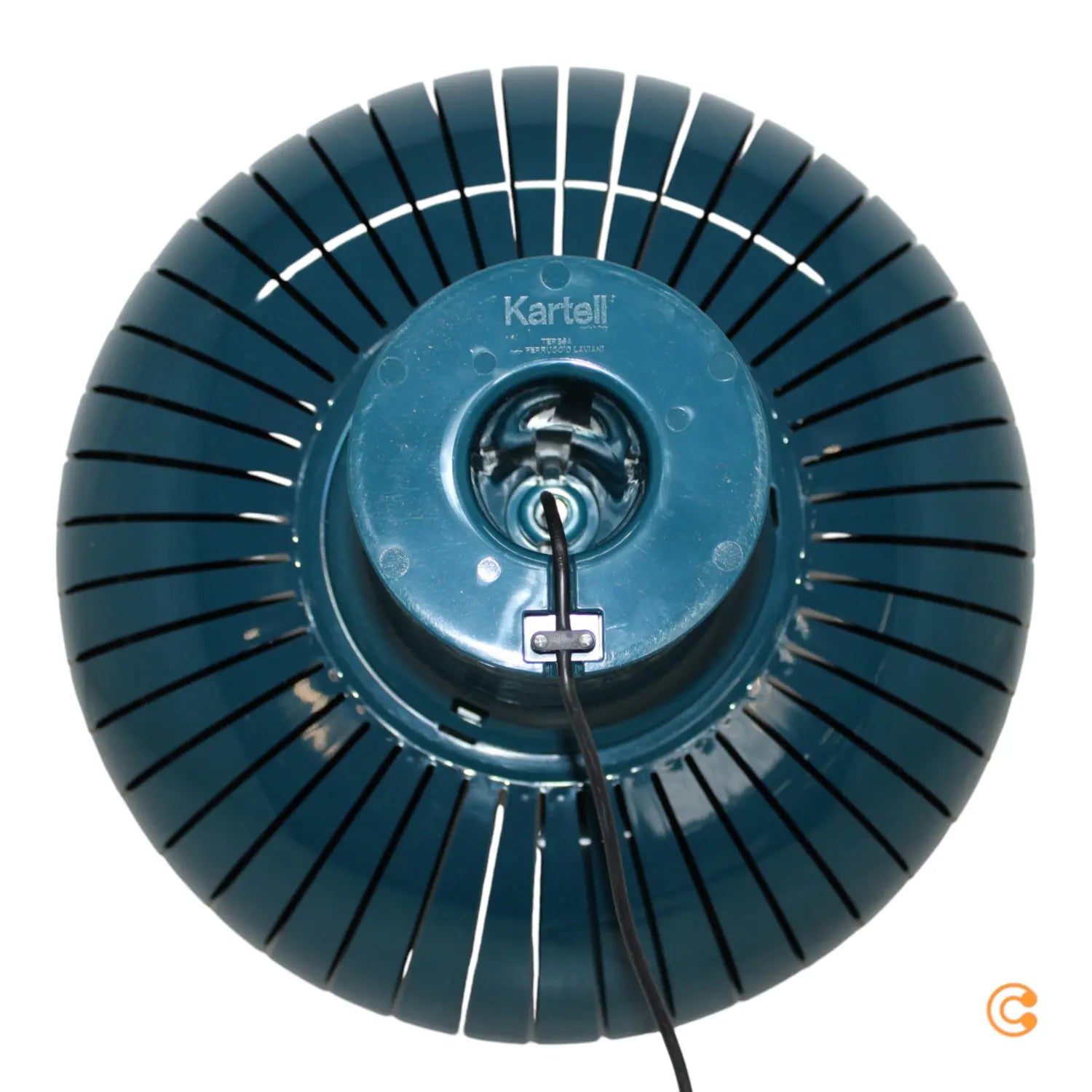 B-Ware Kartell Teresa Tischleuchte Lampe Hauptlicht Petrolblau Special Edition Salone   - 8058967353877