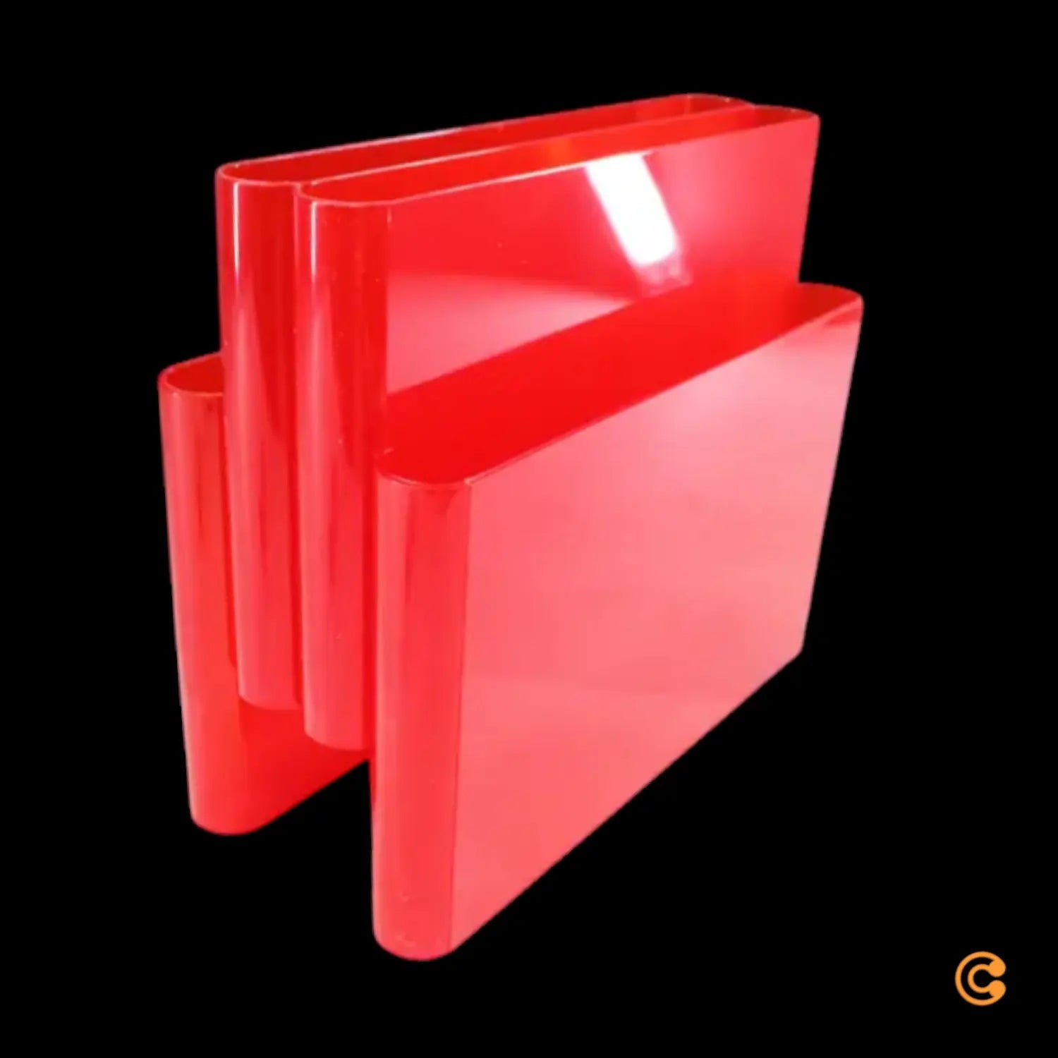 B-Ware Kartell Zeitschriftenständer Magazinhalter Zeitschriftenhalter Rotorange - 8034105780095
