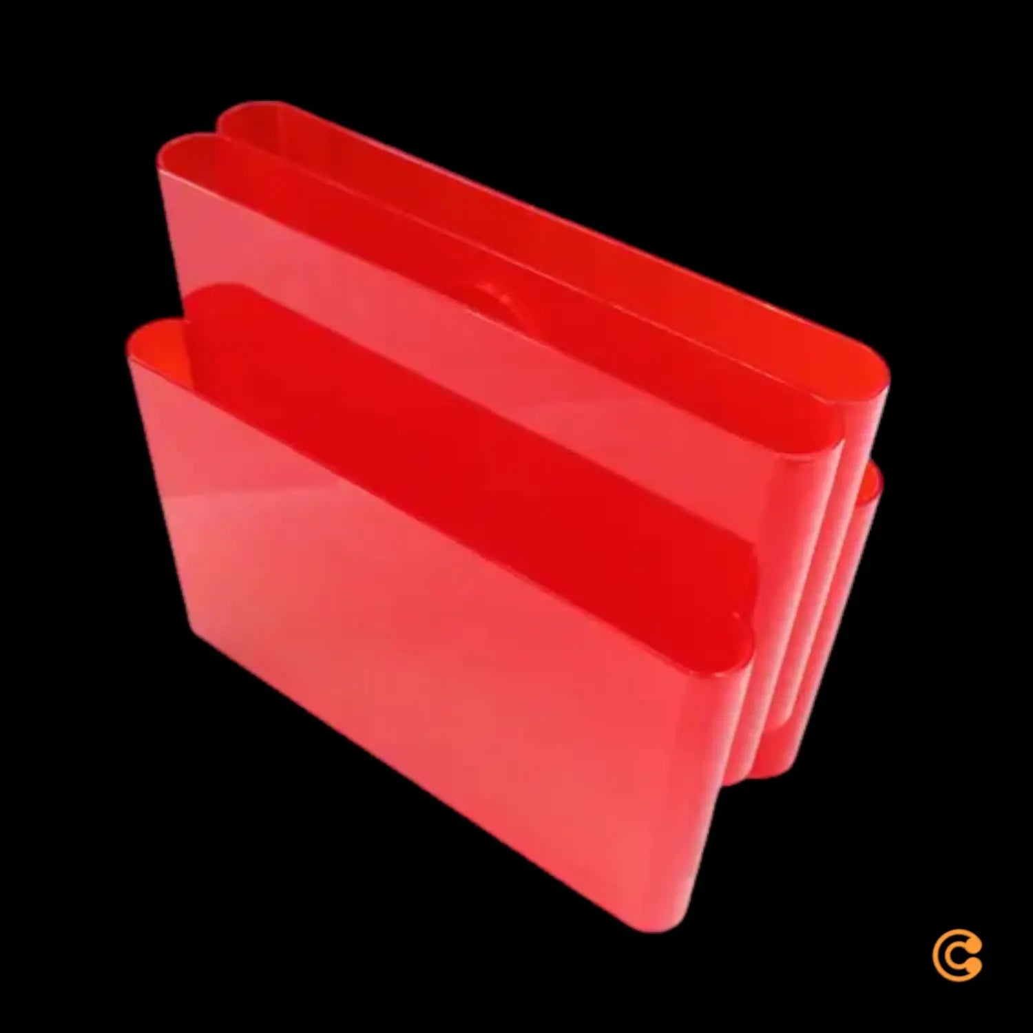 B-Ware Kartell Zeitschriftenständer Magazinhalter Zeitschriftenhalter Rotorange - 8034105780095