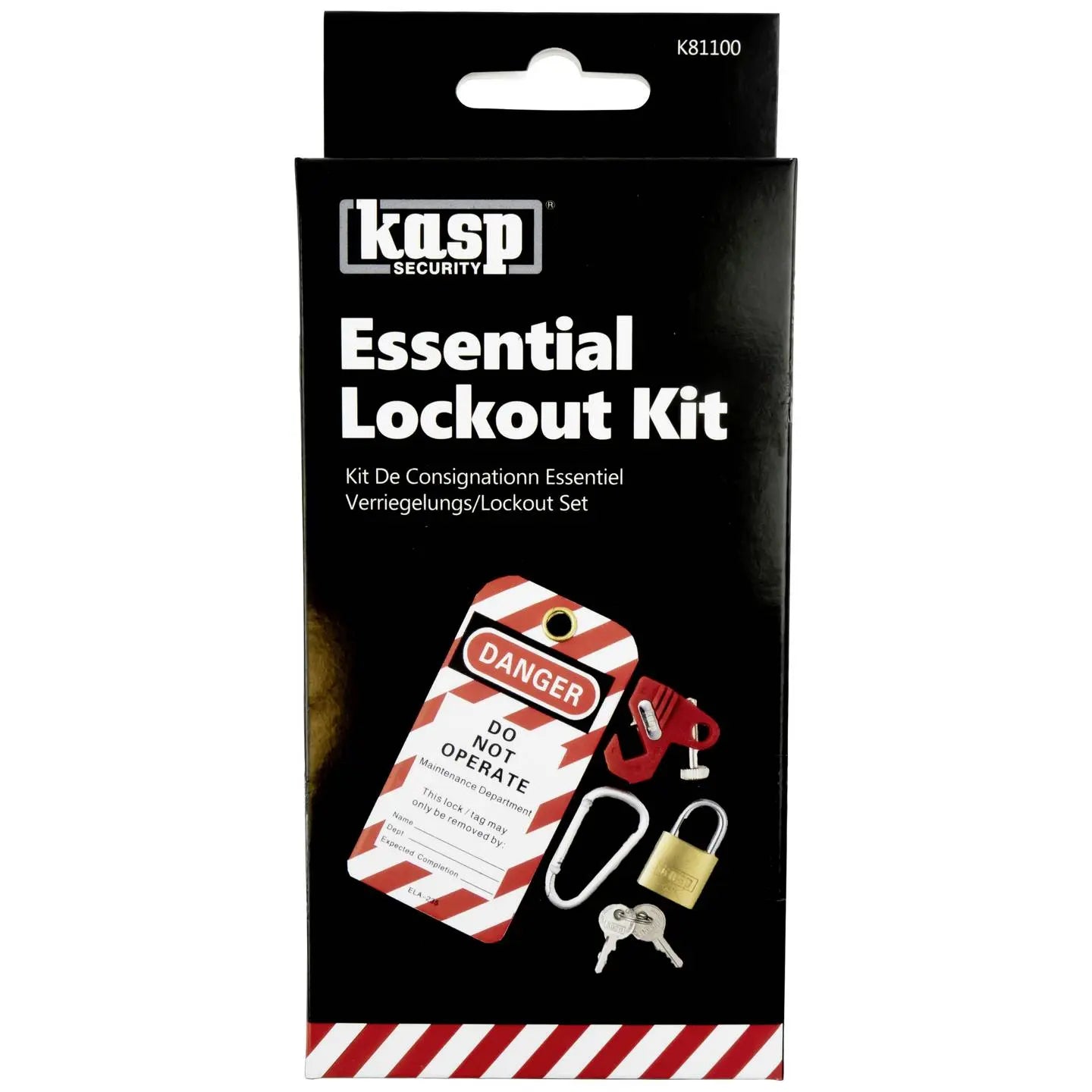 B-Ware Kasp Verriegelungsset Lockoutset Schlüsselschloss Messing 145 Mm Schloss 7 Sets - 5013969904529